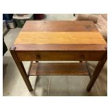 Vintage Oak Desk with Single Drawer