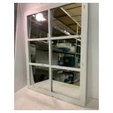 Paneled Wall Mirror With White Frame