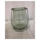Glass Lantern with Metal Handle