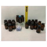 Amber Glass Jars with Lids