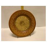 Ceramic Plate with Spiral Motif
