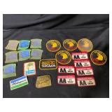 Large Assortment Gun-Related Patches and Belt Buck