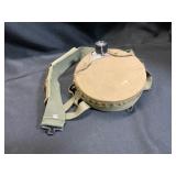 Military-Style Canvas Canteen with Strap