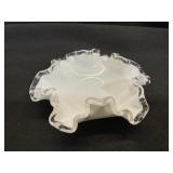 VTG Fenton Crimped & Ruffled Round Bowl