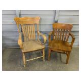 Two Wooden Armchairs