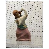 Lladro Girl with Goose Sculpture