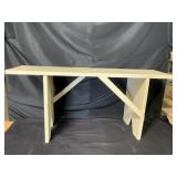 Farmhouse- Style Wooden Bench