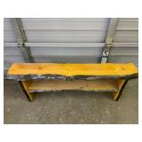 Wooden Bench with Live Edge Design