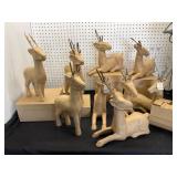 Papier-Mache Deer Sculptures