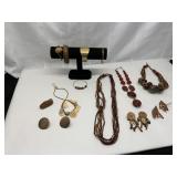 Jewelry Lot with Necklaces and Earrings & Bracelet