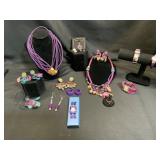 Costume Jewelry and Watches in Purple Tones