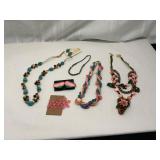 Costume Jewelry Set with Necklaces and Earrings
