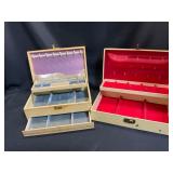 Two Vintage Jewelry Boxes with Keys