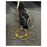 12 Gold Toned Bangle Bracelets