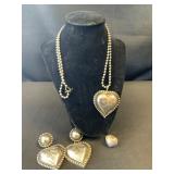 Jewelry Set with Heart Motif