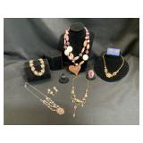 Costume Jewelry Collection in Pink Tones