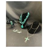 Jewelry Set with Faux Turquoise Accents