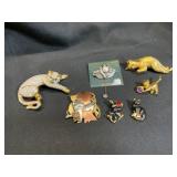 Cat-Themed Costume Brooches