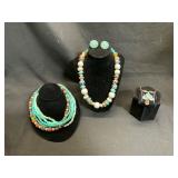 Faux Turquoise Jewelry Assortment