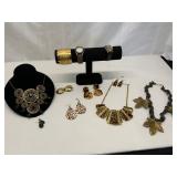 Costume Jewelry Lot with Watches and Earrings