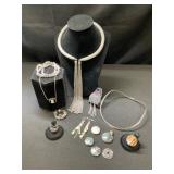 Jewelry Collection with Necklaces and Accessories
