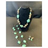 Turquoise and Metal Jewelry Set