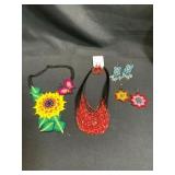 Handmade Huichol Beaded Jewelry Set