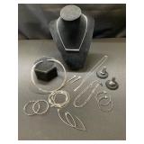 Silver Tone & Gun Metal Jewelry Lot