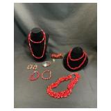 Red Beaded Jewelry
