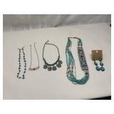 Six Turquoise-Themed Jewelry Items