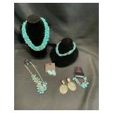 Faux Turquoise Jewelry Set