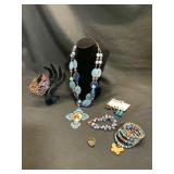 Jewelry with Blue Beads