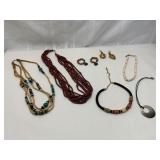 Beaded Necklaces and Earrings