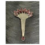 1928 Vtg Art Deco Fan Brooch