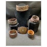 Leather Embellished Bracelets