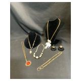 Jewelry Collection with Gold Tones