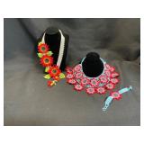 Huichol Beadwork Necklace and Bracelet Set