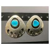 Vintage Navajo Sterling Silver Shadow Box Earrings