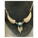 Navajo Sterling Silver Turquoise Necklace