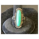 Vintage Navajo Sterling Silver Turquoise Ring