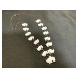 Carved White Buffalo Fetish Necklace