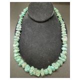 Vintage Turquoise Nugget Beaded Necklace