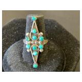 Vintage Zuni Sterling Turquoise Ring