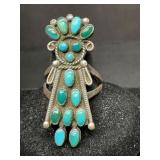 Navajo Annabelle Peterson Turquoise Sterling Ring