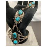 HBY Harry B Yazzie Navajo Sterling Silver Turquois