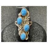 Denim Lapis and Silver Navajo Ring