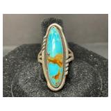 Vintage Navajo Turquoise Sterling Silver Ring