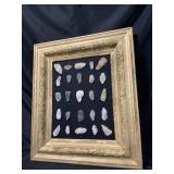 Framed Collection of Riverbed Stone Tools