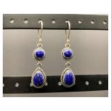 Sterling Silver and Lapis Lazuli Earrings