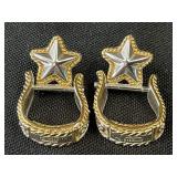 Crumrine Sterling Silver and Gold Plated Earrings
